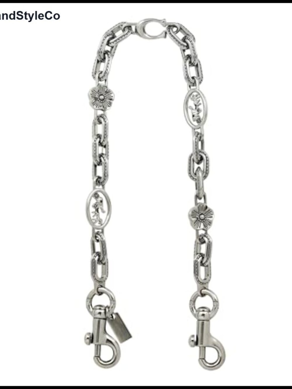 Vintage Silver Bag Chain Charm Purse Extender Jeans Wallet Chain 44cm